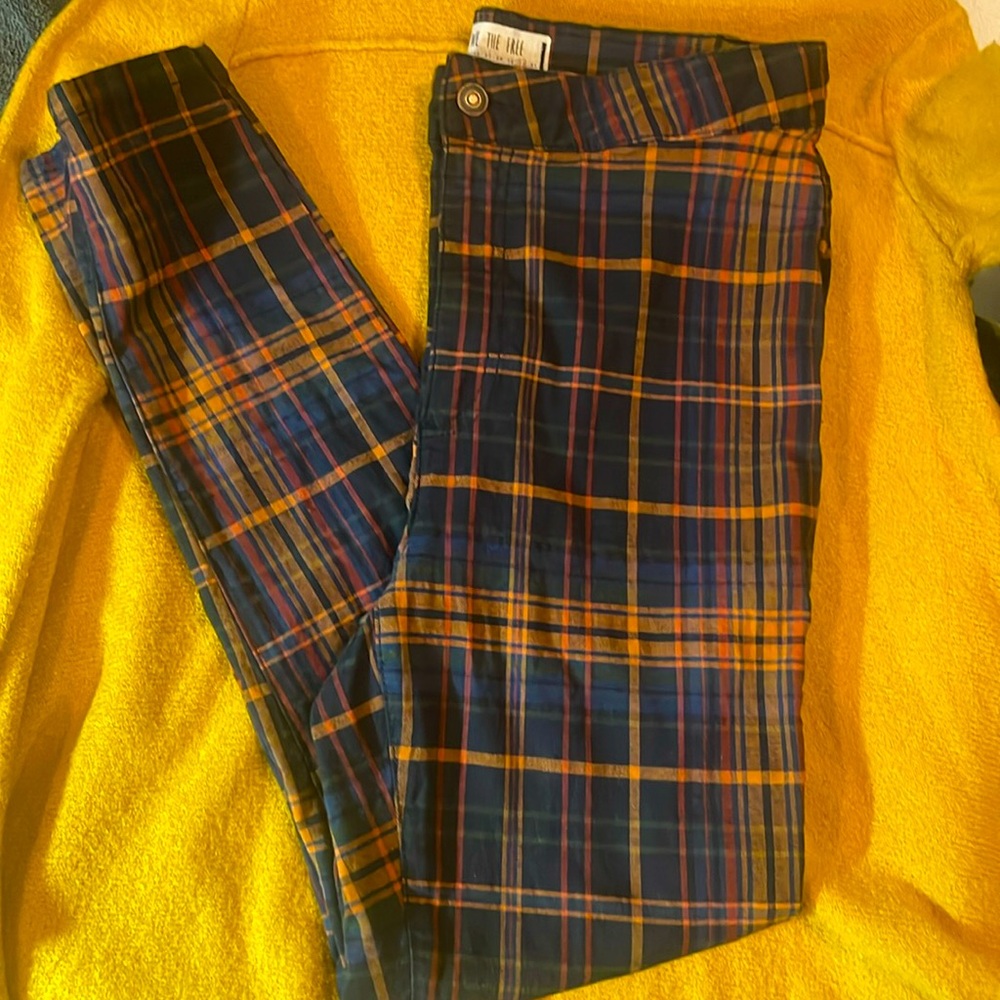 Free People plaid pants